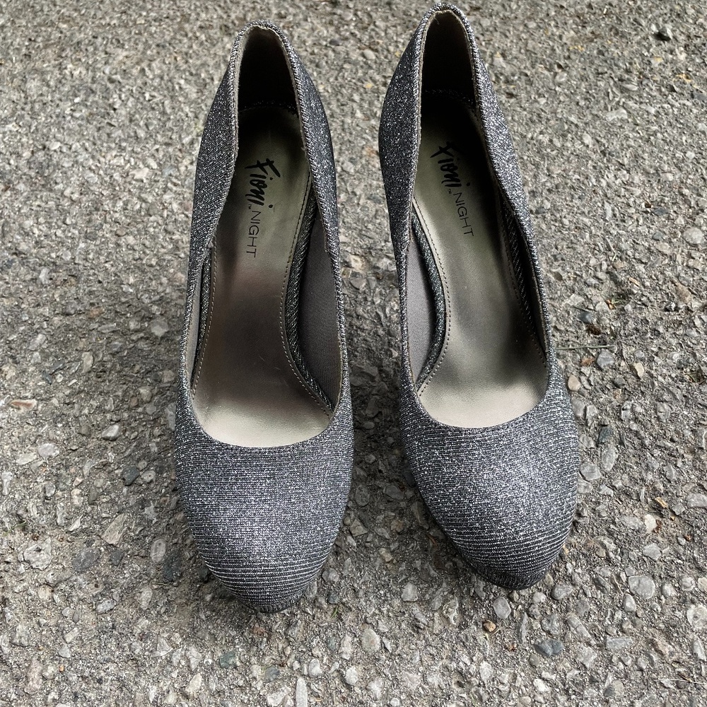 Sparkly Silver Heels